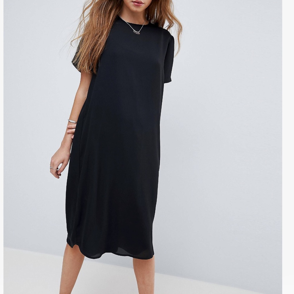 ASOS sheer double layer midi dress